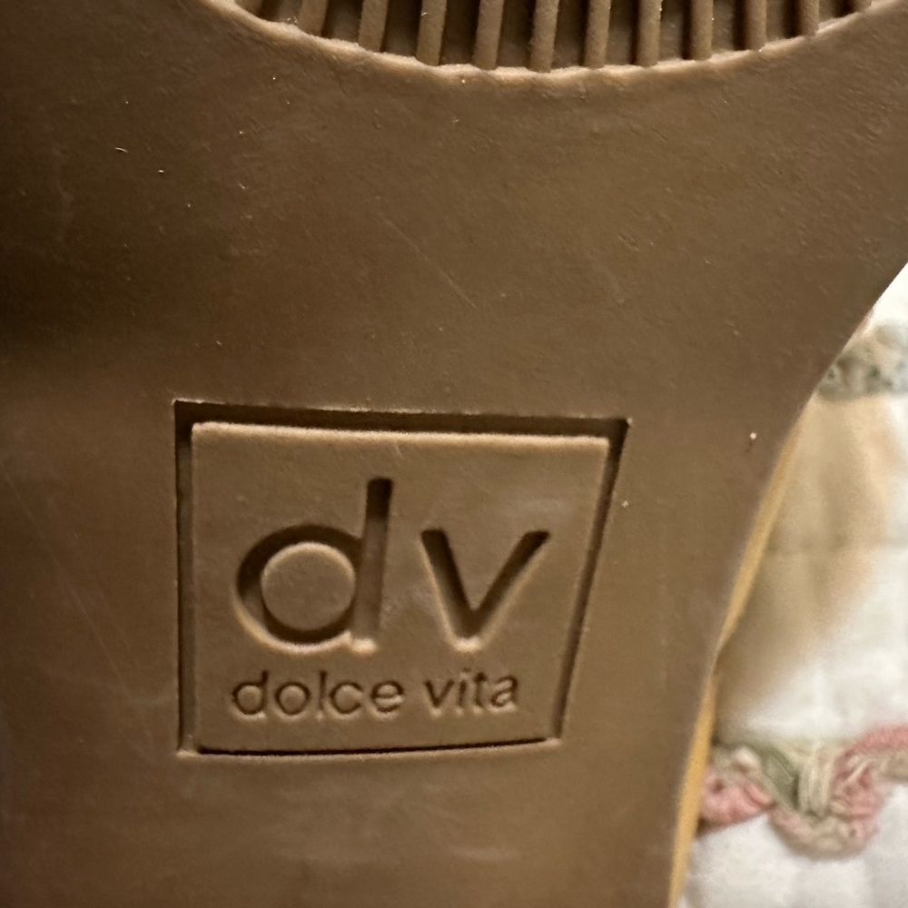 Dolce Vita mules sz 9.5 block heel tan - Picture 2 of 5